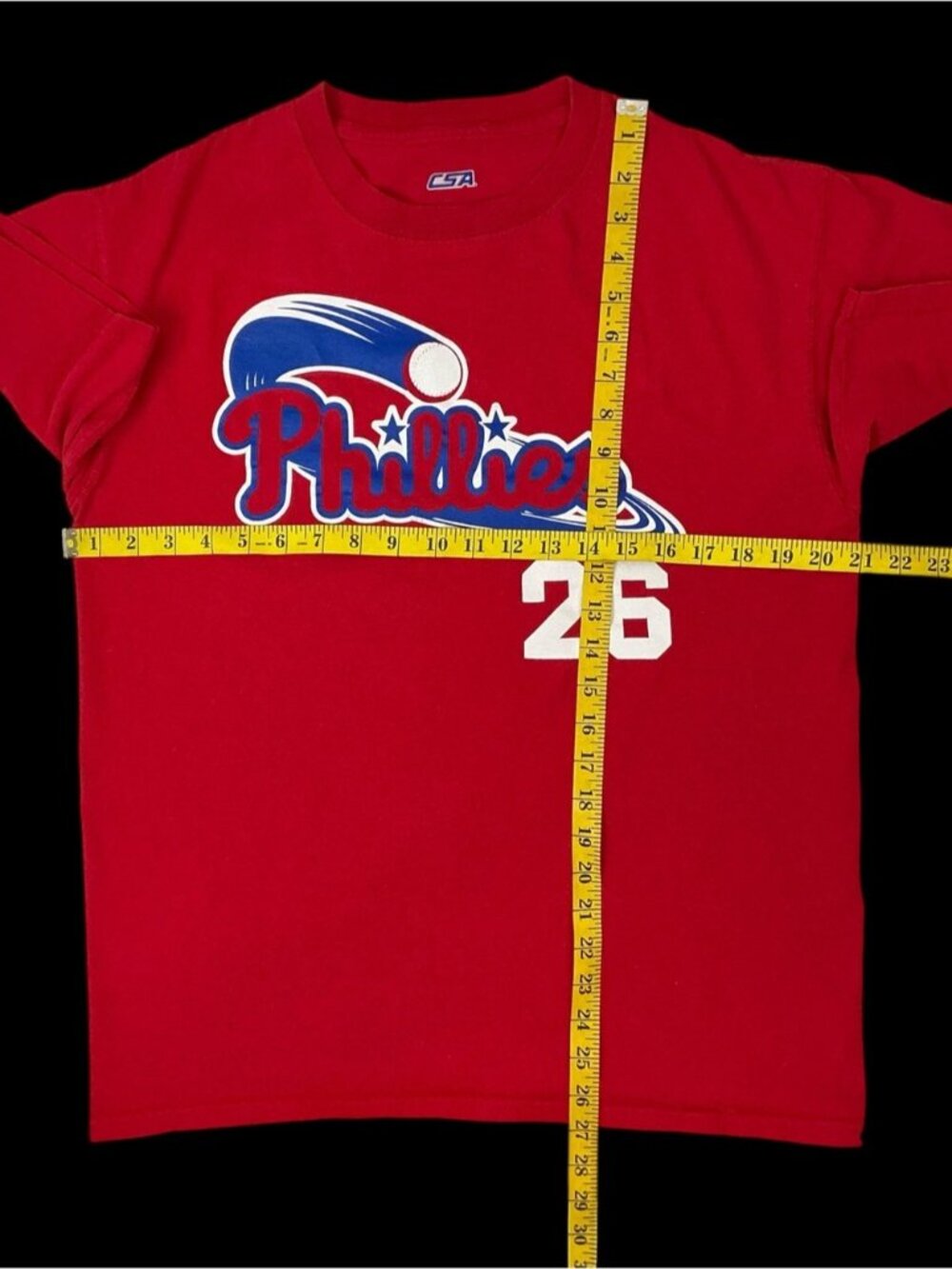 Phillies MLB Tee Shirt Jersey Cotton 2007 Chase Utley #26 Red Unisex Men Medium - Picture 6 of 16